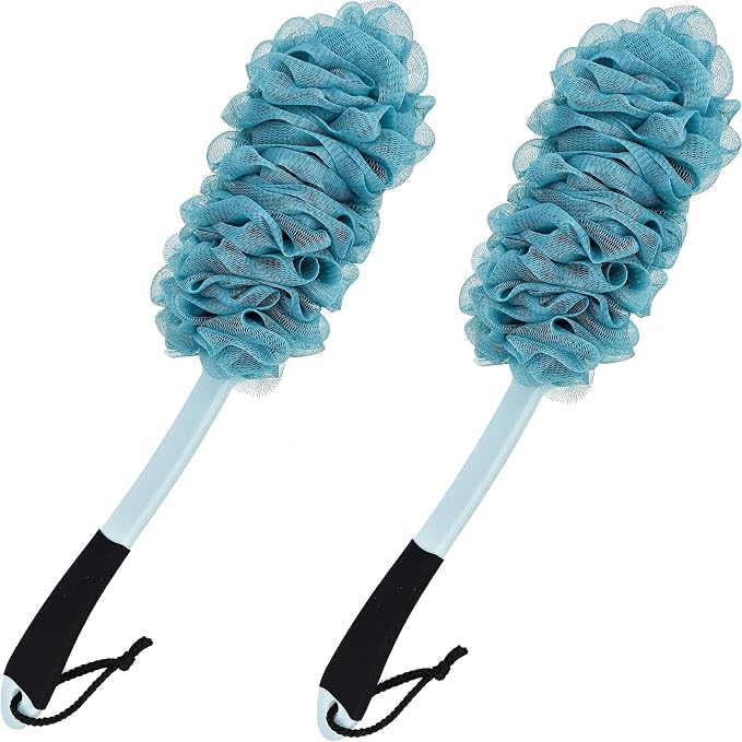 2 Pack Back Scrubber for Shower, Anti Slip Long Handle Bath Body Brush - Image 6