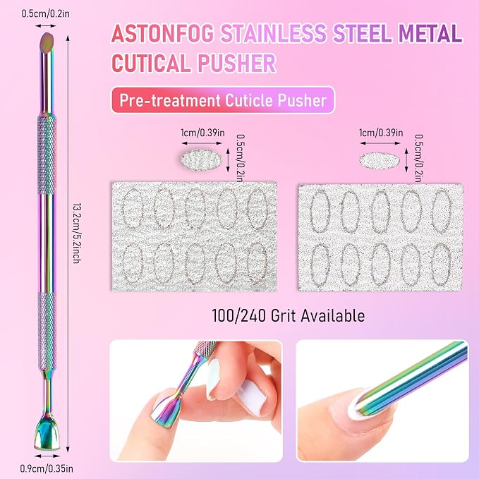 Dual Ended Cuticle Remover, Pre-Treatment Cuticle Pusher - Image 2