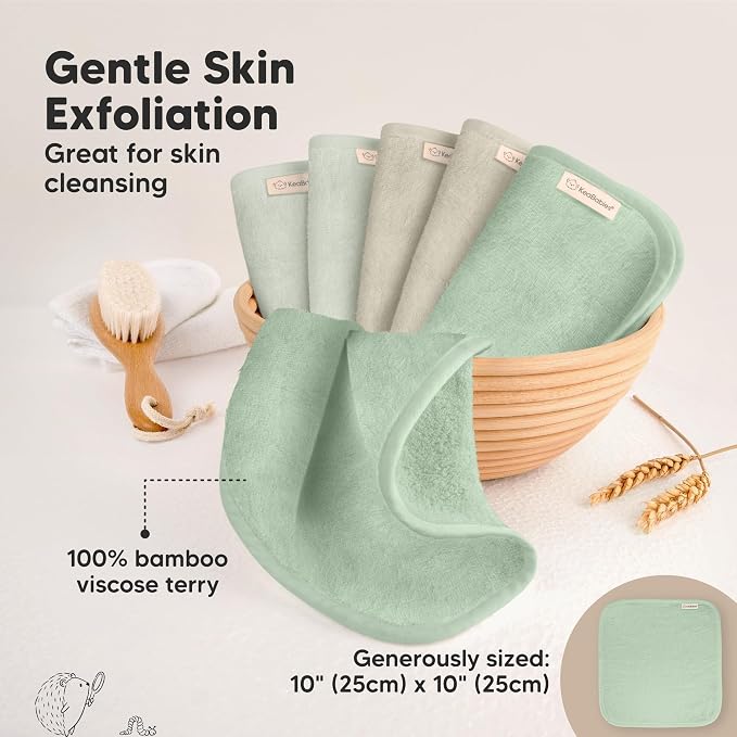 6-Pack Baby Washcloths – Soft Absorbent Viscose from Bamboo Washcloths - Image 4