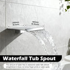 Midanya Shower System with Tub Spout, Bathtub Shower Faucet Set with Square - Image 3