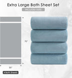 4 Piece Extra Large Bath Towel 35"x70" Oversized Bath Sheet Bath Towel Set - Image 5