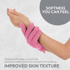 4 Pairs Exfoliating Gloves, 100% Nylon, Dual Texture Body Scrub - Image 2