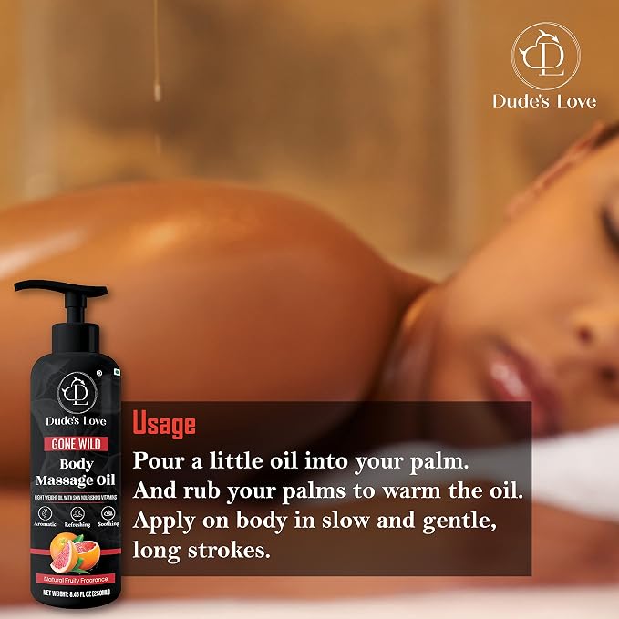 Organic - Grapefruit Full Edible Body Massage Oil - Refreshing, Calming | No - Image 6