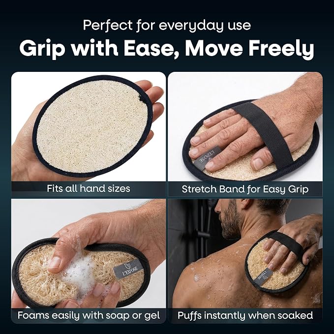 L'Exfose Mens Loofah – Natural Egyptian Fiber Loofah - Image 5