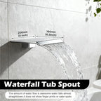 Midanya Shower System with Tub Spout, Bathtub Shower Faucet Set with Square - Image 3