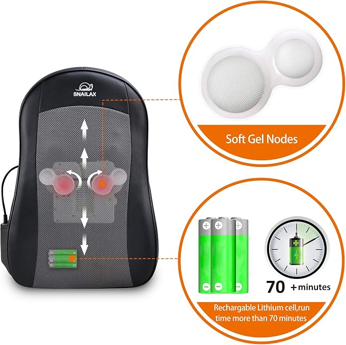 Snailax Cordless Shiatsu Back Massager - Image 5