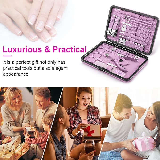 Manicure Set Professional Pedicure Kit Nail Clippers Kit - Image 6