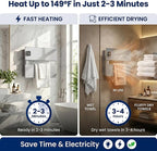 Electric Towel Warmer, Heated Towel Rack - Image 3