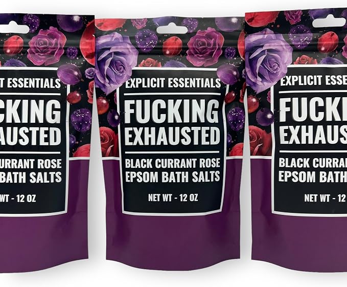 Explicit Essentials Black Currant Rose Epsom Bath Salts, Relaxation Blend - Image 2