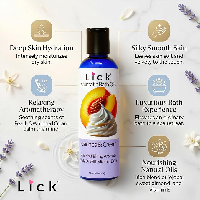 Lick Peaches and Whipped Ceam Aromatic Bath Oil - Image 3