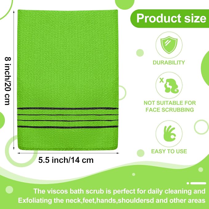Tatuo 12 Pieces Korean Exfoliating Mitt Glove Italy Towel Body Skin Scrubber - Image 2