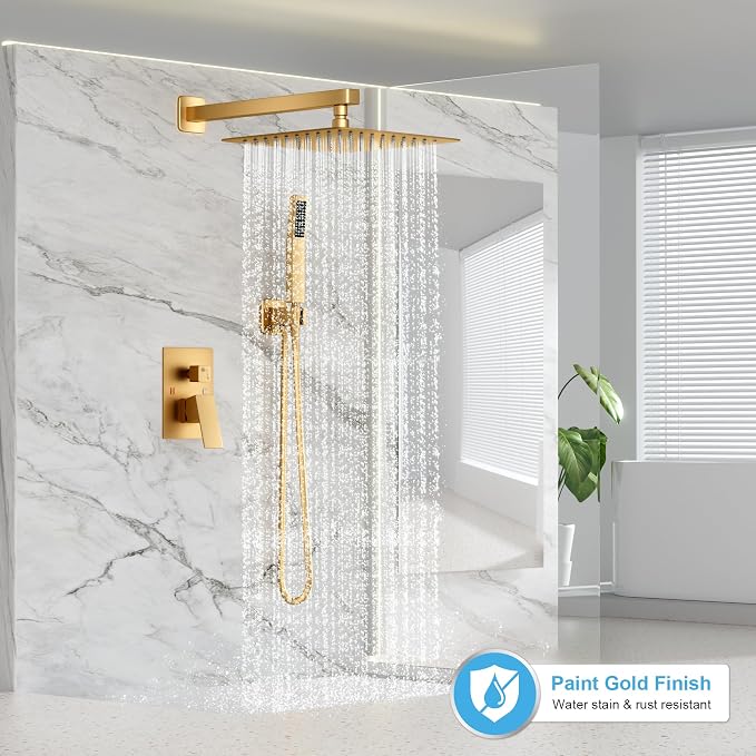 FPXRNG Gold Shower Faucet Set, Rainfall Shower System - Image 2