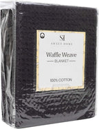 Sweet Home Collection 100% Fine Cotton Blanket Luxurious Weave Stylish Design - Image 3