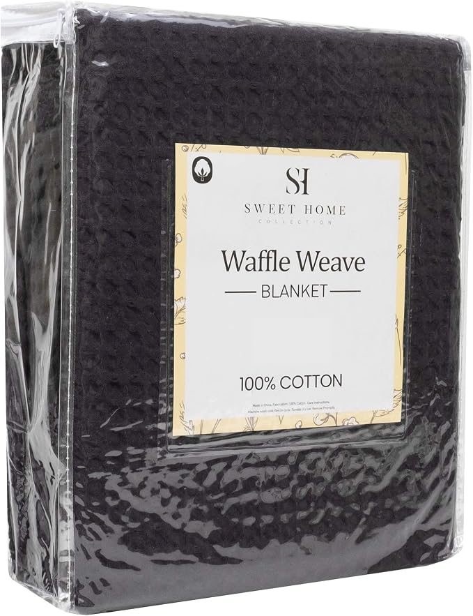Sweet Home Collection 100% Fine Cotton Blanket Luxurious Weave Stylish Design - Image 3