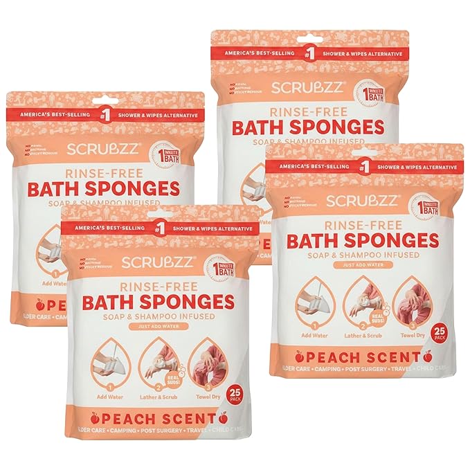 Scrubzz Disposable No Rinse Bathing Wipes by Scrubzz