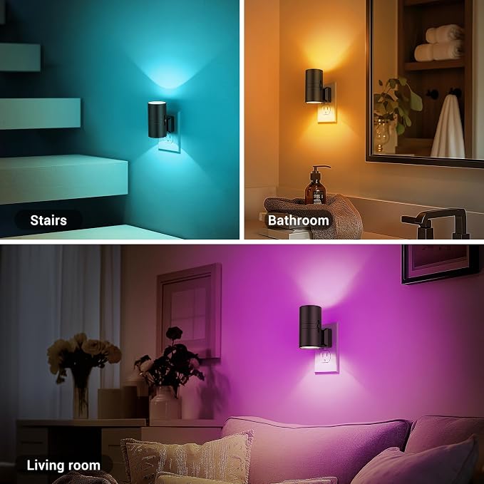 JandCase Color Night Light, LED Night Lights Plug into Wall, Color Changing - Image 4