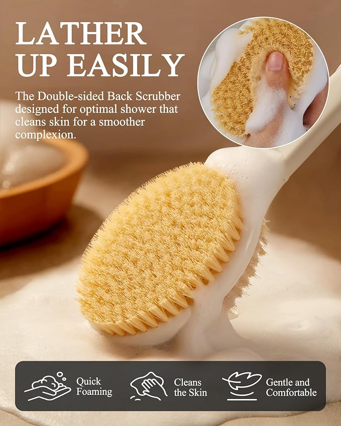 Shower Brush for Massage Dry Brushing: Back Scrubber for Shower - Image 3