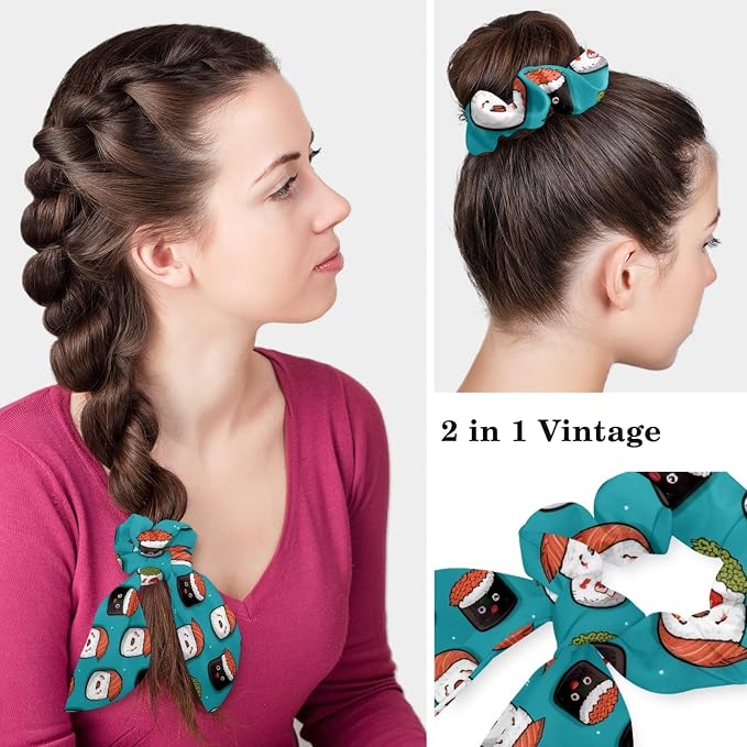 Scrub Cap with Hair Scrunchy, Ponytail Holder Surgical Cap - Image 5