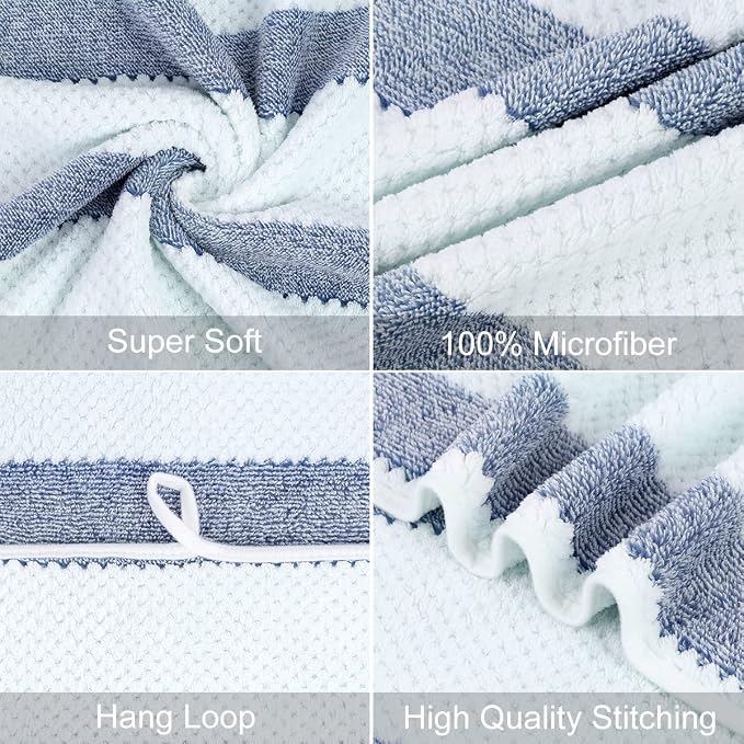 JML Microfiber Bath Towels, Bath Towel 2 Pack, Super Absorbent and Fast Drying - Image 4