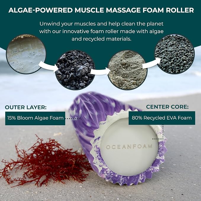 Oceanfoam Ripple Travel Foam Roller Firm Mini Foam Roller - Image 7