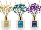 Airkeep Reed Diffuser Set of 3, Clean Linen Ocean Mist&Sea Salt Lavender by Airkeep