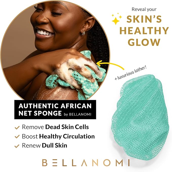 BELLANOMI African Exfoliating Net Sponge, Ethically sourced from Nigeria - Image 5