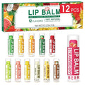 DMSKY 12 Pack Lip Balm, Natural Lip Balm Bulk by DMSKY