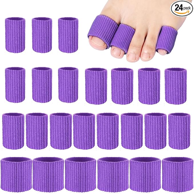 Blulu 24 Pieces Toe Tubes 0.98 Inches Cushion Tube Corn Pads by Blulu