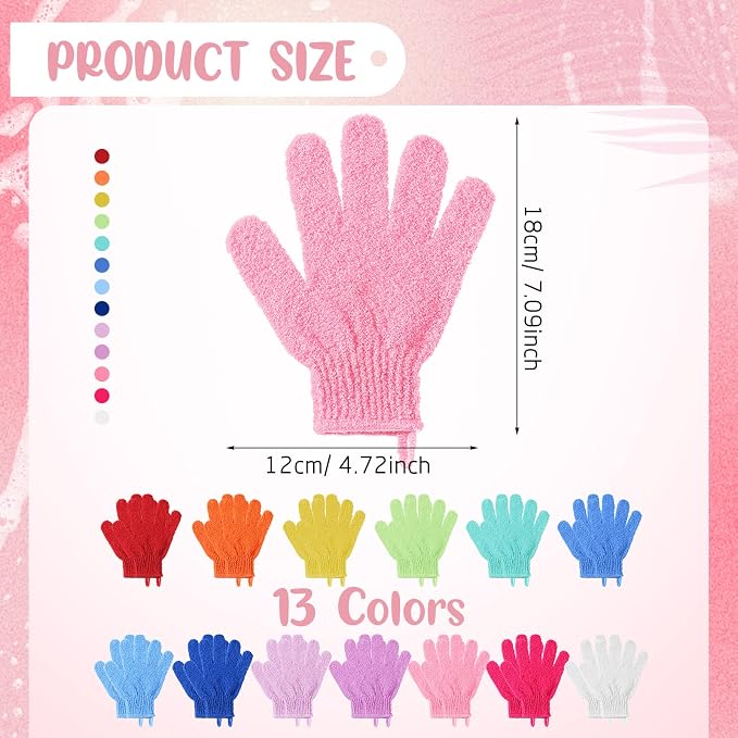Didaey 104 Pcs Exfoliating Glove Bulk Shower Gloves - Image 2