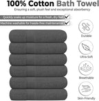 KAHAF COLLECTION 6 Pack Bath Towels Set 100% Ring Spun Cotton, Lightweight - Image 2
