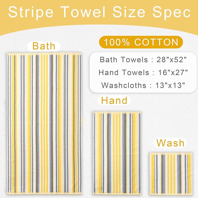 Bath Towels with Hanging Loops, Quick Dry, Absorb & Lightweight, 1 Bath 28"x52" - Image 4
