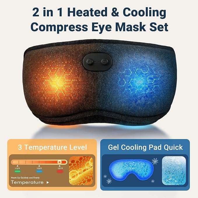 2 in 1 Heated & Cooling Gel Eye Mask - Image 2