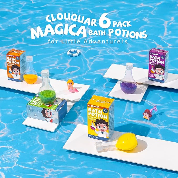 Kids Bath Bomb Potions, 6 Pack Non-Toxic Fizzy Bubble Bath Explosions, Colorful - Image 7