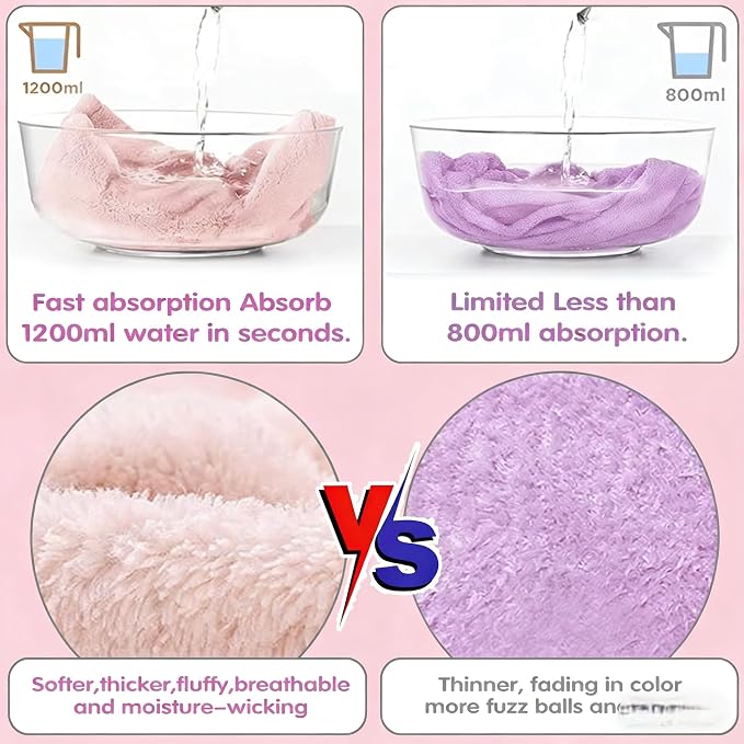 3 Pack Microfiber Hair Towel Wrap - Image 3