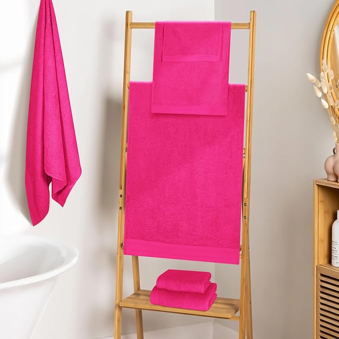 Ultra Soft 6 Pack Cotton Towel Set, Contains 2 Bath Towels 28x55 inch, 2 Hand - Image 3