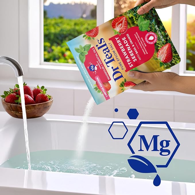 Dr Teal's Epsom Salt Magnesium Soak, Strawberry Serenade - Image 3