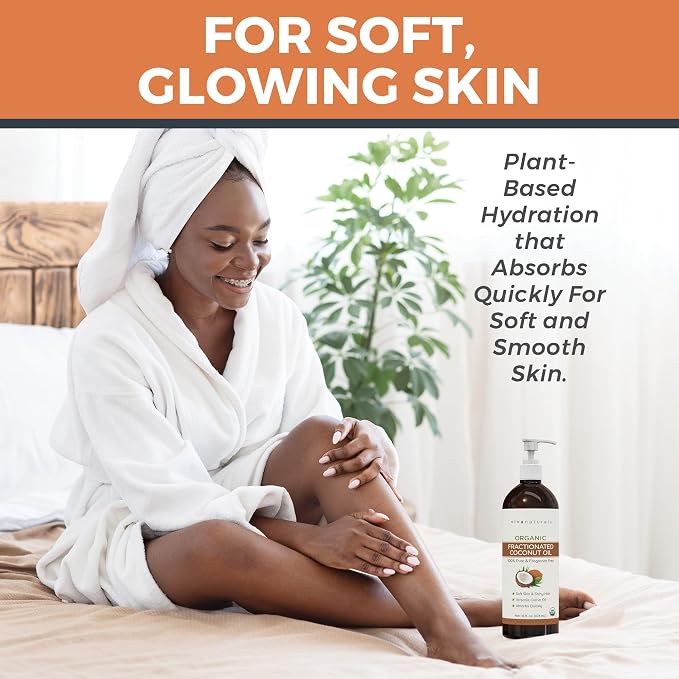 Viva Naturals Organic Fractionated Coconut Oil, 16 fl oz – Skin & Hair - Image 5