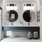 3-Light Black Bathroom Light Fixture Over Mirror, Modern Farmhouse Vanity Light - Image 6