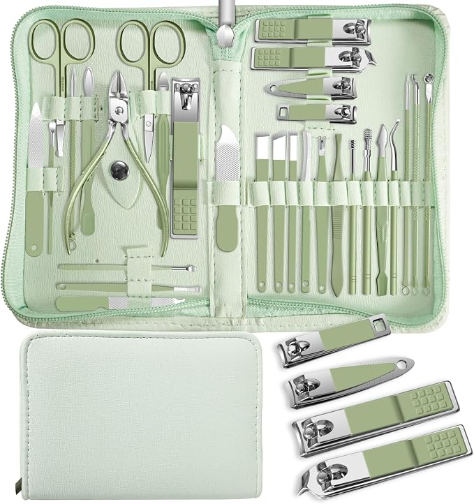 30 in 1 Manicure kit Personal Care Men's Accessories, Professional Nail Kit by AndreaBeautyLife
