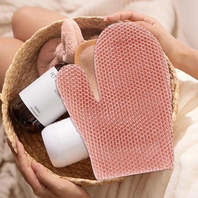 Honeycomb Exfoliating Bath Gloves - Image 2