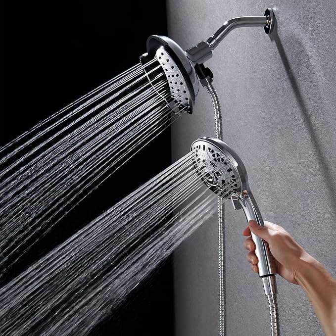 INAVAMZ Shower Heads with Handheld Spray Combo: 7.2" Rain Shower Head & by INAVAMZ