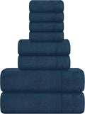 Belizzi Home 8 Piece Towel Set 100% Ring Spun Cotton, 2 Bath Towels 27x54 by Unknown