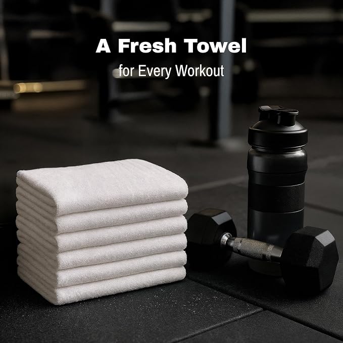 JMR White Bath Towels Bulk Pack of 36 - Image 9