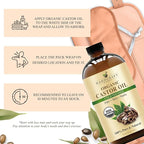 Handcraft Blends Cold-Pressed Organic Castor Oil 16 Fl Oz | Glass Bottle | Roll - Image 4
