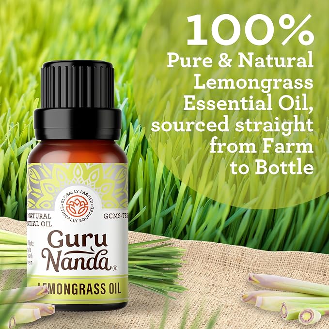 GuruNanda Lemongrass Essential Oil, 100% Pure, Natural and Undiluted Diffuser - Image 2