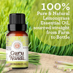 GuruNanda Lemongrass Essential Oil, 100% Pure, Natural and Undiluted Diffuser - Image 2