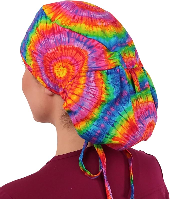 Sparkling EARTH Big Hair Ponytail Classic Surgical Style Scrub Working Cap - Image 5