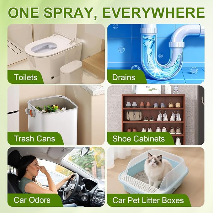 6 Pack Toilet Spray, 6-Scent Bathroom Spray, Freshener Deodorizer - Image 4