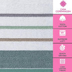 CASA COPENHAGEN White Bay 6Pcs 100% Egyptian Cotton Large Designer Towels Gift - Image 4
