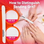 Professional Disposable Small Nail Files 180/240 Grit Double Sided White Emery - Image 4
